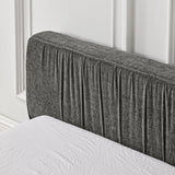 Modern Queen Size Upholstered Bed Frame with Chenille Fabric and
