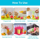 6Pcs Popsicle Molds Reusable Ice Cream DIY Ice Maker Ice Bar Maker