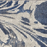 5inchesx8inches Grey Blue Machine Woven Marble Indoor Area Rug