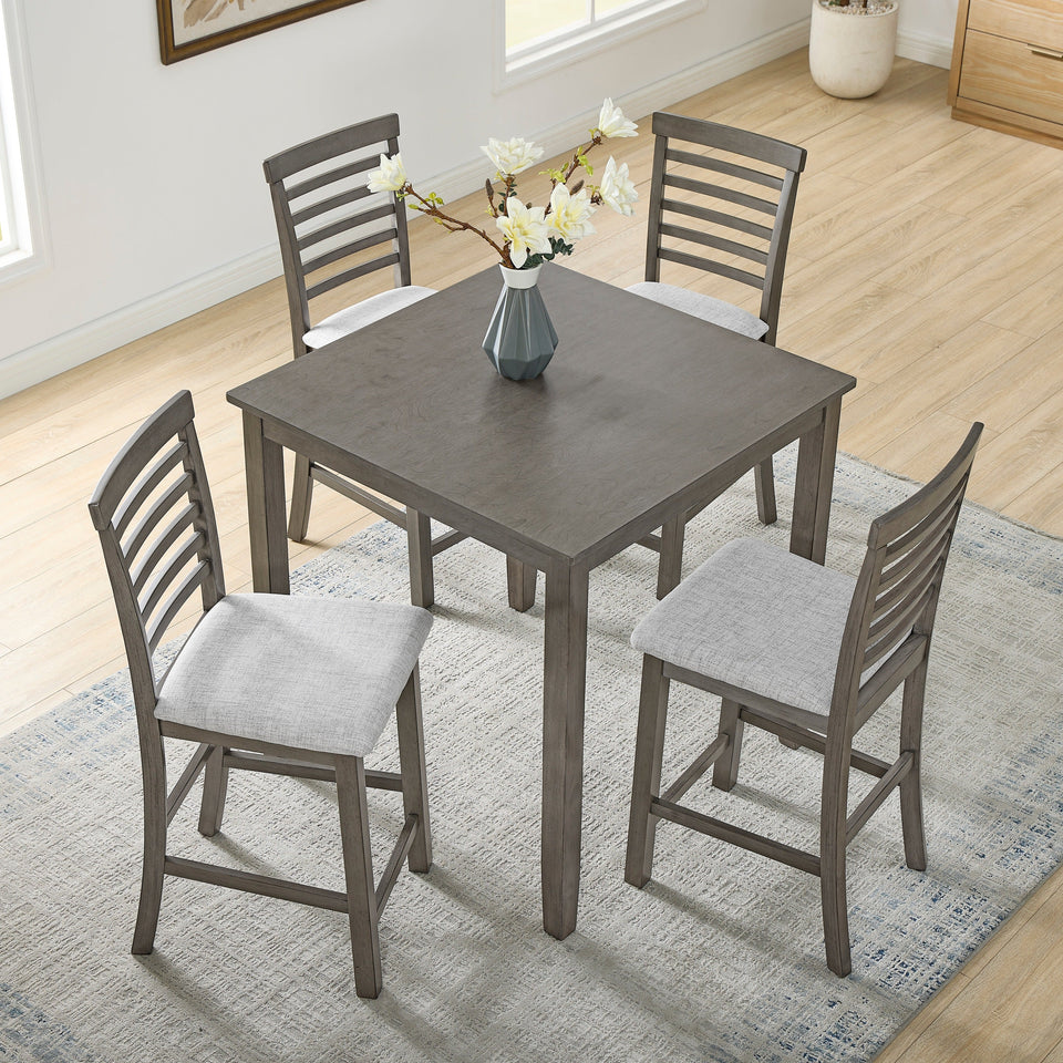Dining Table, Bar Table and Chairs Set, 5 Piece Dining Table