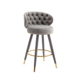 Counter Height Bar Stools Set of 2 for Kitchen Counter Solid Wood Legs