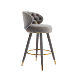 Counter Height Bar Stools Set of 2 for Kitchen Counter Solid Wood Legs