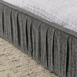 Modern Queen Size Upholstered Bed Frame with Chenille Fabric and