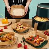 50pcs Air Fryer Grease Absorbent  For Household Baking Pans With