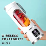 12 Blades Portable Fruit Juicer 450ml Capacity 3 Gears USB