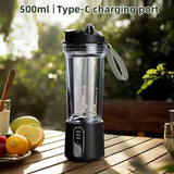 500ml Wireless Portable Juicer,USB Rechargeable Intelligent Juice