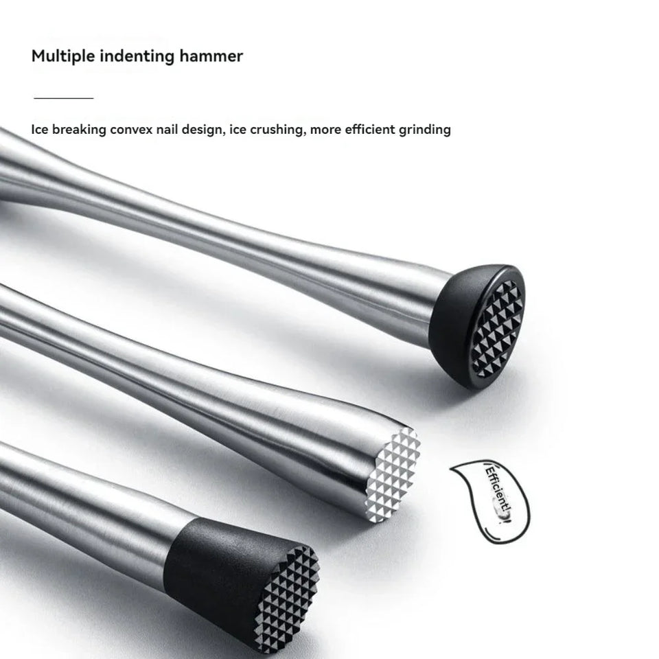 304 Stainless Steel Juice Rammer Ice Crusher Hammer Shaker Cup Beating