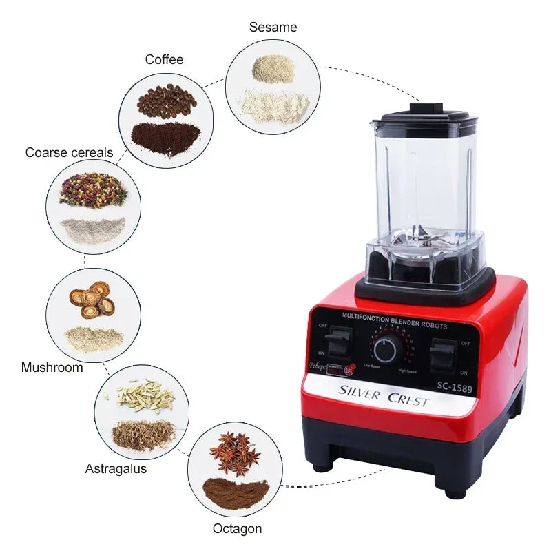 2000W Heavy Duty Commercial Blender Fruit Mixer Juicer Food Processor