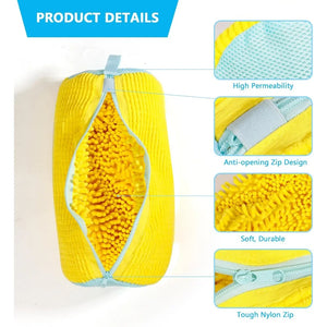 Durable Shoe Washing Machine Bag for All Shoe Types-Yellow with Blue