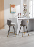 Counter Height Bar Stools Set of 2 for Kitchen Counter Solid Wood Legs