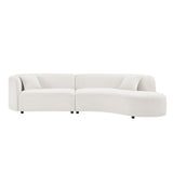 Luxury Modern Style Living Room Upholstery Curved Sofa with Chaise
