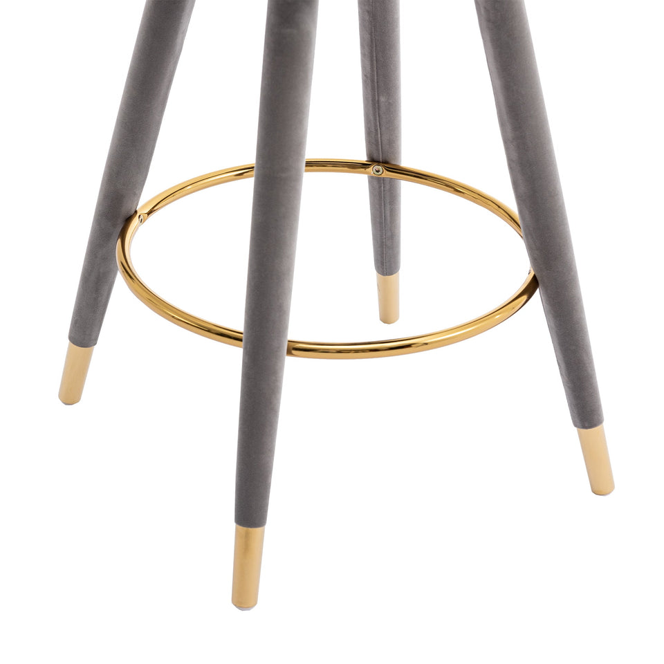 Counter Height Bar Stools Set of 2 for Kitchen Counter Solid Wood Legs