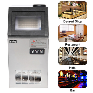 495W 50KG/H 120V Stainless Steel Commercial Ice Machine