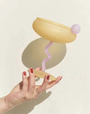 Jelly Bean Wine Glass - Whimsical Eclectic Dopamine Cocktail Coupe