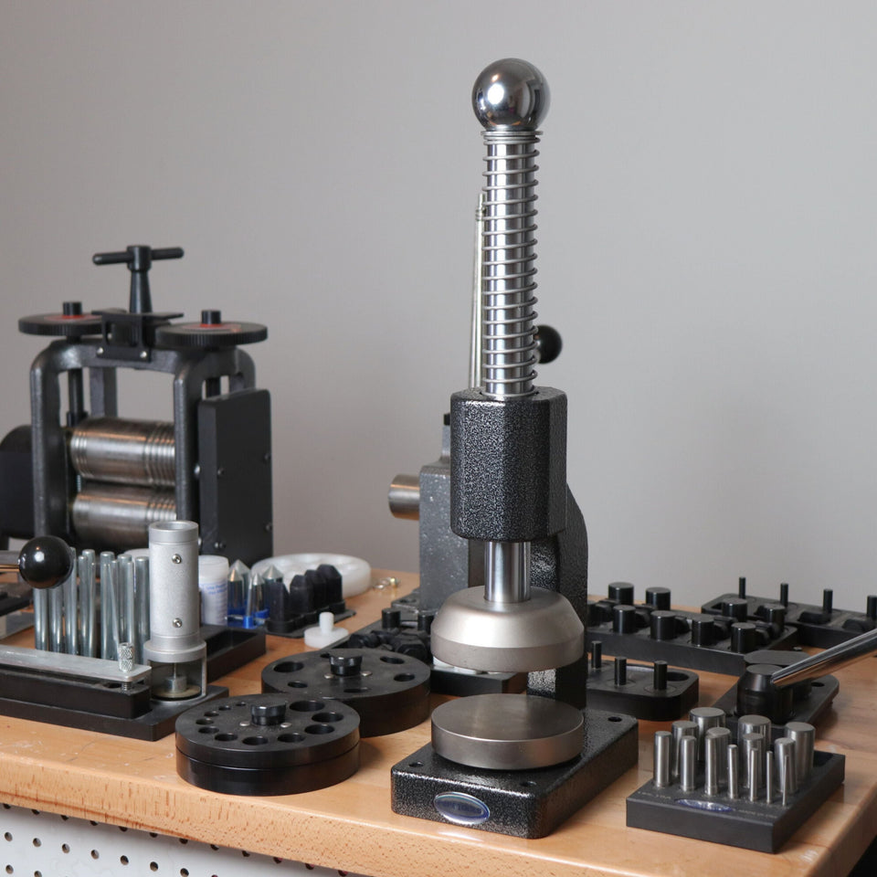 Planishing Hammer, Spring Loaded with Hardened 100mm Platens