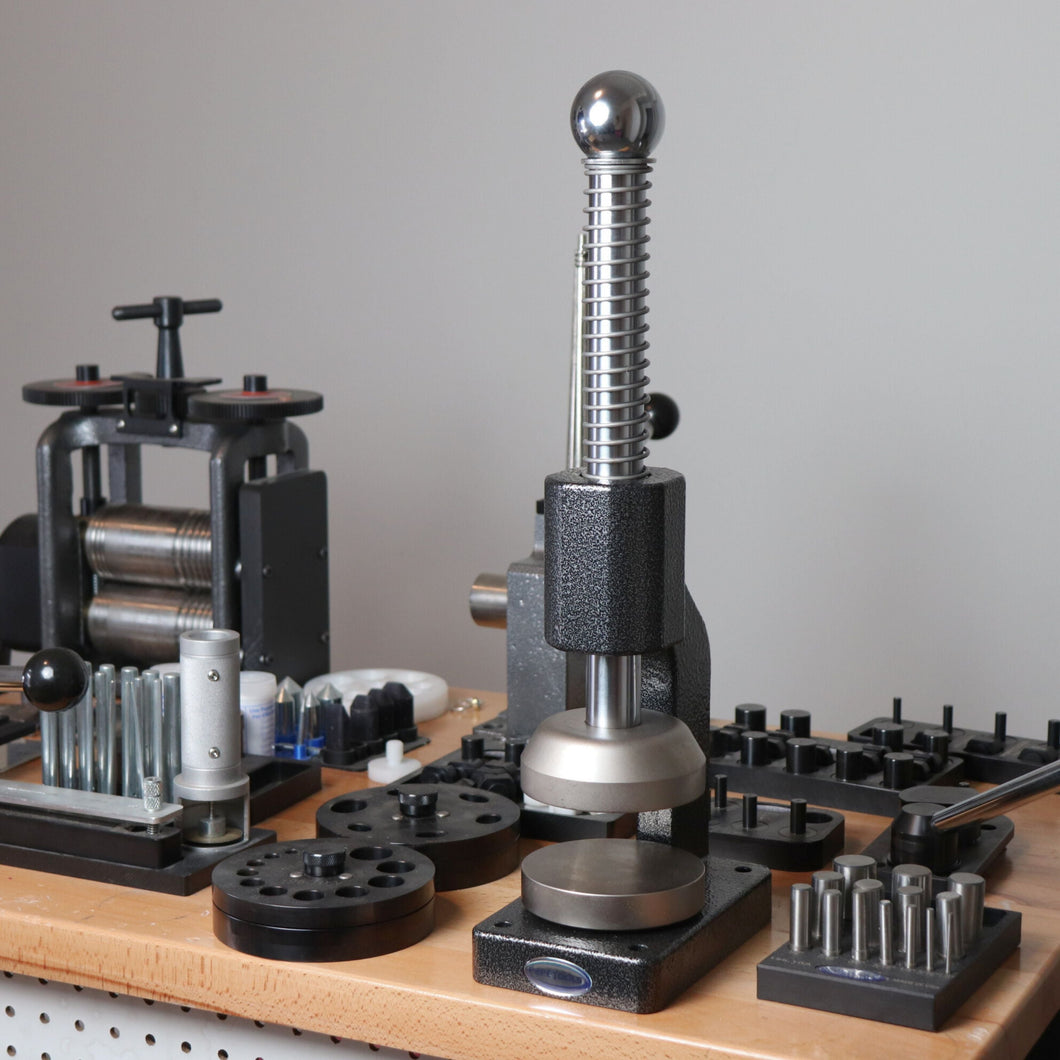 Planishing Hammer, Spring Loaded with Hardened 100mm Platens